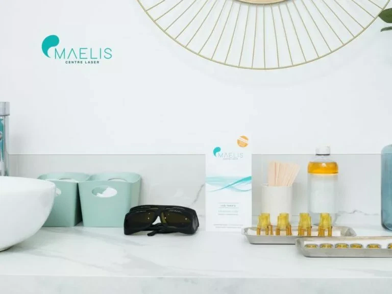 Plan de travail des salles d'épilation laser Maelis.